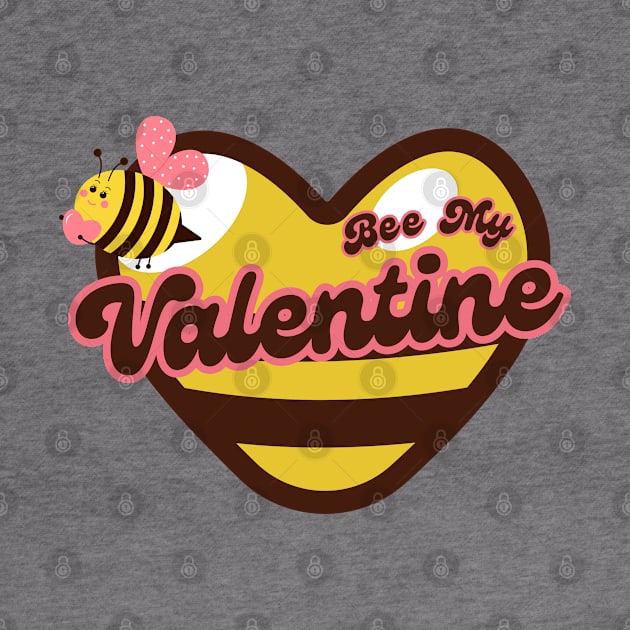 Bee My Valentine Heart by Illustradise